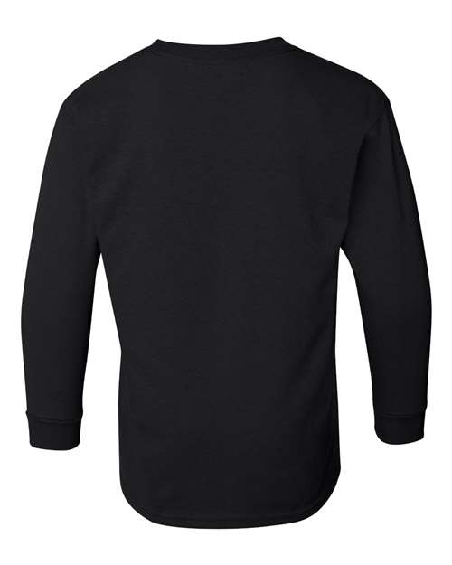 Gildan 5400B, Youth Heavy Cotton Long Sleeve T-shirt, Black