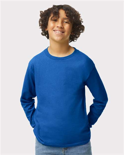 Gildan 5400B, Youth Heavy Cotton Long Sleeve T-shirt, Royal
