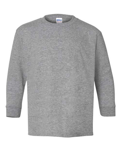 Gildan 5400B, Youth Heavy Cotton Long Sleeve T-shirt, Sport Grey