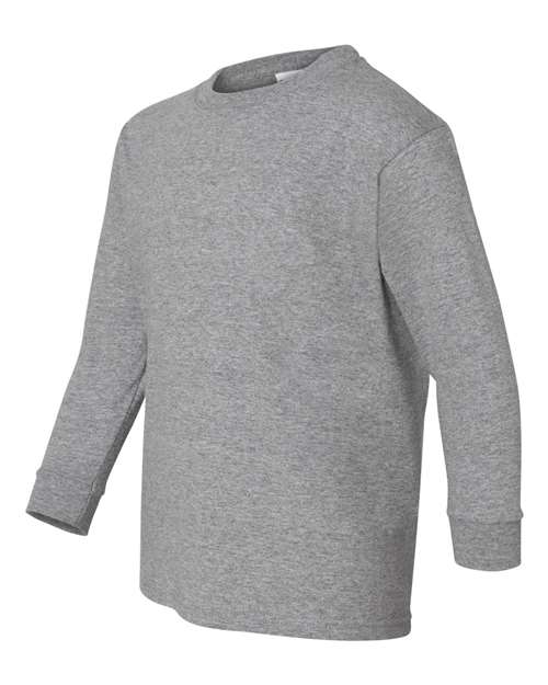 Gildan 5400B, Youth Heavy Cotton Long Sleeve T-shirt, Sport Grey