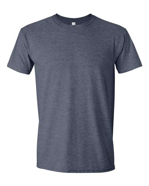 Softstyle Ring-Spun T-Shirt | Comfortable | Unisex - 64000 Heather Navy casual comfortable cotton everyday wear Polyester printable ring-spun softstyle t-shirt T-Shirts - Core unisex
