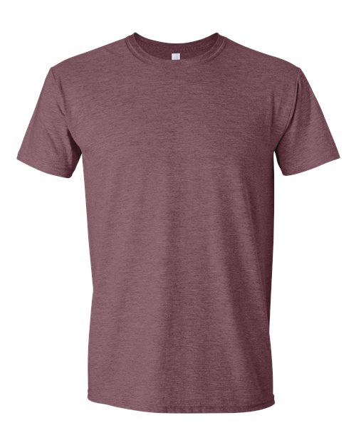 Softstyle Ring-Spun T-Shirt | Comfortable | Unisex - 64000 Heather Maroon casual comfortable cotton everyday wear Polyester printable ring-spun softstyle t-shirt T-Shirts - Core unisex