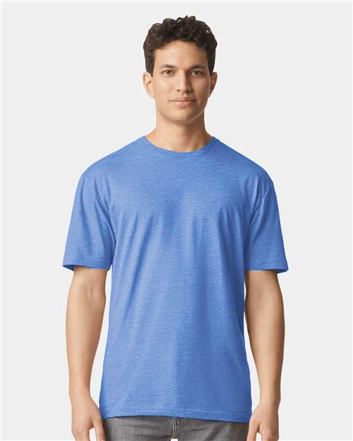 Softstyle Ring-Spun T-Shirt | Comfortable | Unisex - 64000 Heather Royal casual comfortable cotton everyday wear Polyester printable ring-spun softstyle t-shirt T-Shirts - Core unisex