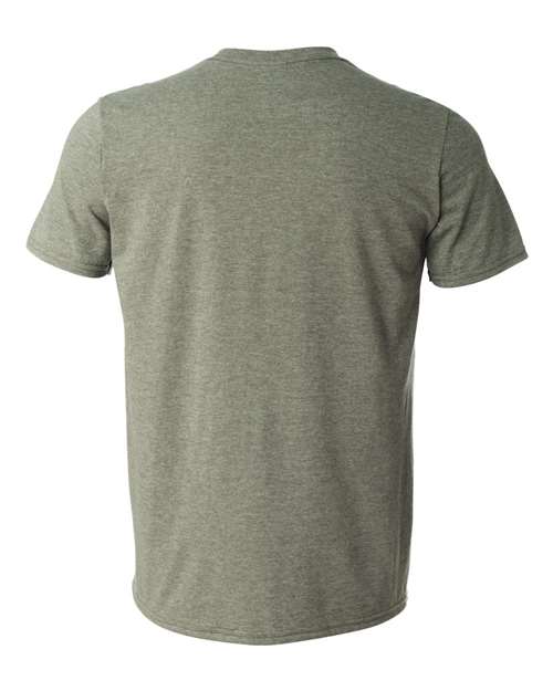 Gildan 64000, Unisex Softstyle T-shirt, Heather Military Green
