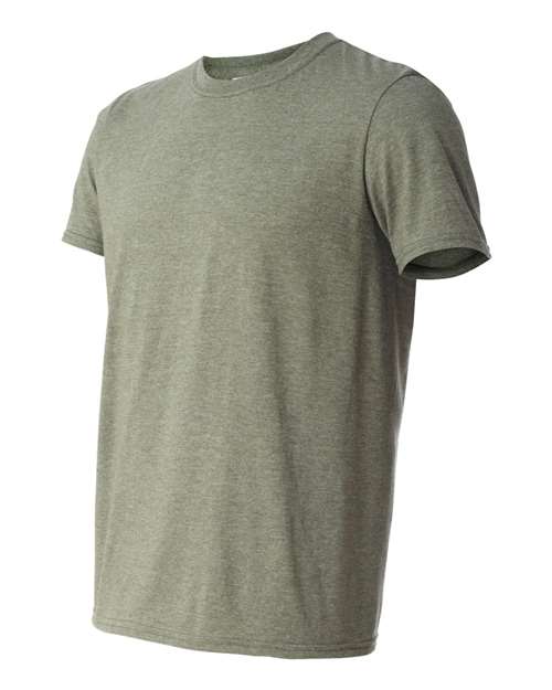 Gildan 64000, Unisex Softstyle T-shirt, Heather Military Green