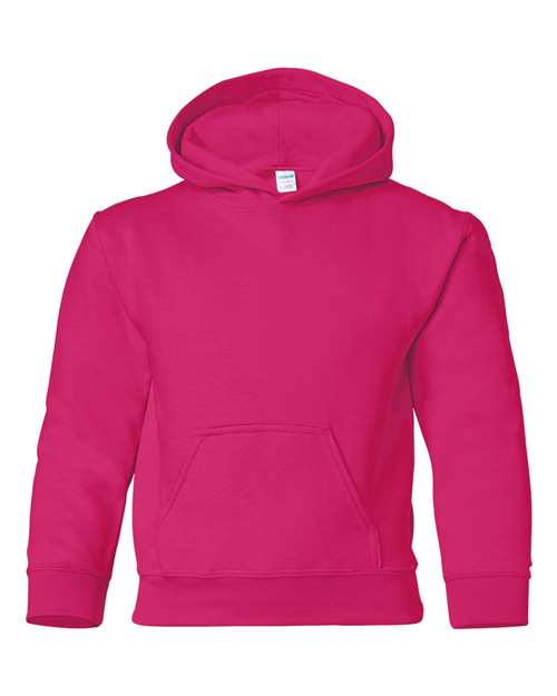 Gildan 18500B, Youth Heavy Blend Hooded Sweatshirt, Heliconia