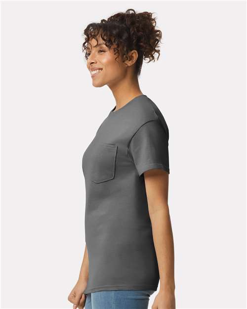 Gildan 2300, Unisex Ultra Cotton Pocket T-shirt, Charcoal