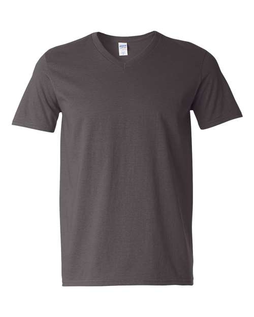 Gildan 64V00, Unisex Softstyle V-neck T-shirt, Charcoal