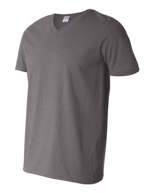 Gildan 64V00, Unisex Softstyle V-neck T-shirt, Charcoal