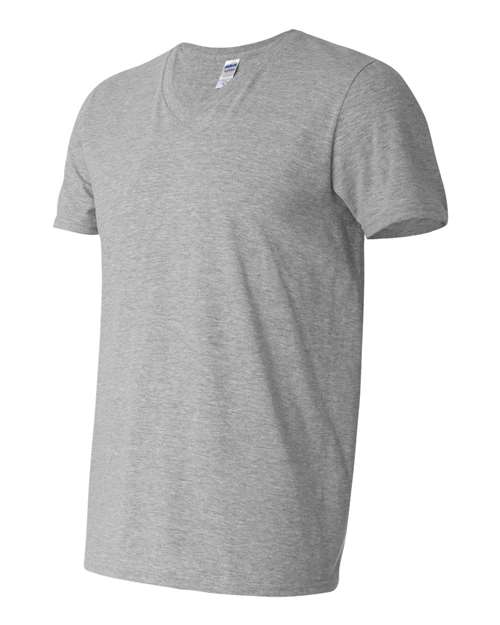 Gildan 64V00, Unisex Softstyle V-neck T-shirt, Sport Grey
