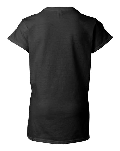 Gildan 64V00L, Women's Softstyle V-neck T-shirt, Black