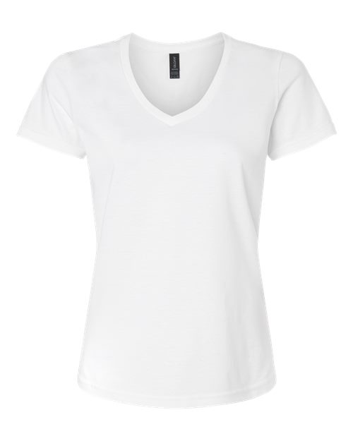 Gildan 64V00L, Women's Softstyle V-neck T-shirt, White