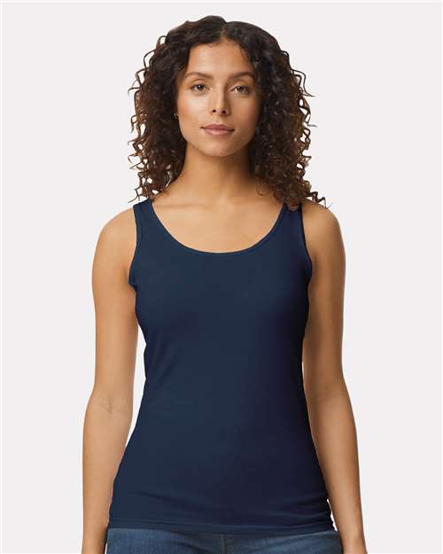 Gildan 64200L, Women's Softstyle Tank Top, Navy