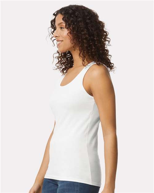Gildan 64200L, Women's Softstyle Tank Top, White