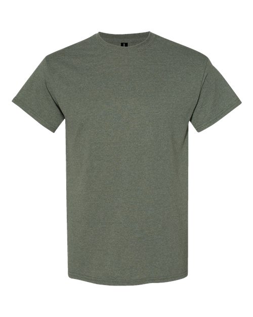Heavy Cotton T-Shirt | Durable | Everyday Wear - 5000 Heather Military Green classic fit comfortable Cotton durable everyday wear heavy cotton Polyester printable short sleeve t-shirt T-Shirts - Core unisex
