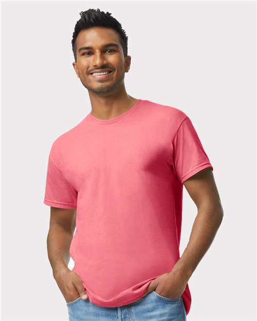 Heavy Cotton T-Shirt | Durable | Everyday Wear - 5000 Coral Silk classic fit comfortable Cotton durable everyday wear heavy cotton Polyester printable short sleeve t-shirt T-Shirts - Core unisex