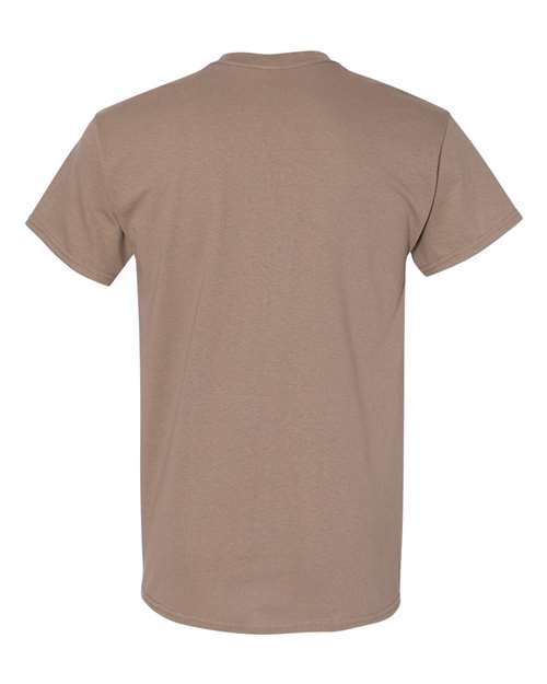 Gildan 5000, Unisex Heavy Cotton T-shirt, Brown Savana