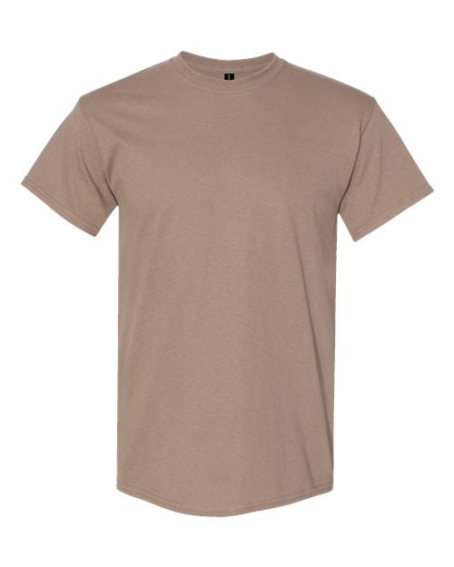 Heavy Cotton T-Shirt | Durable | Everyday Wear - 5000 Brown Savana classic fit comfortable Cotton durable everyday wear heavy cotton Polyester printable short sleeve t-shirt T-Shirts - Core unisex