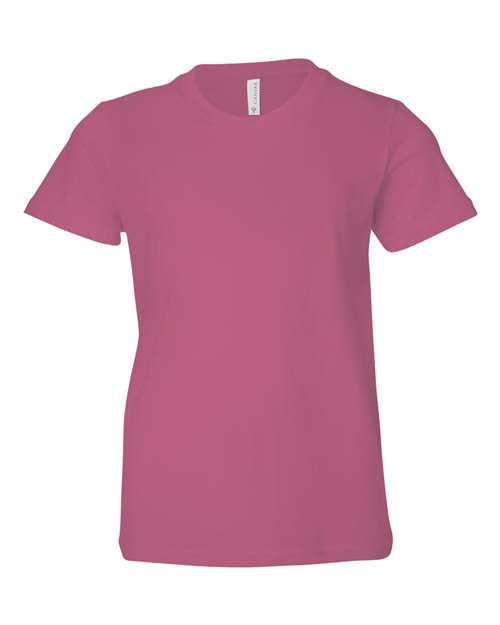 BELLA + CANVAS 3001Y, Youth Jersey Tee, Berry