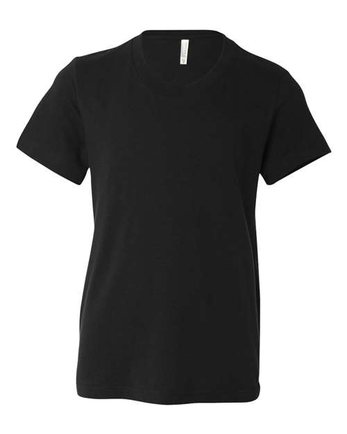 BELLA + CANVAS 3001Y, Youth Jersey Tee, Black