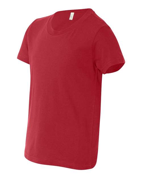 BELLA + CANVAS 3001Y, Youth Jersey Tee, Red