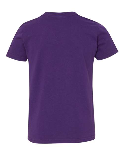 BELLA + CANVAS 3001Y, Youth Jersey Tee, Team Purple