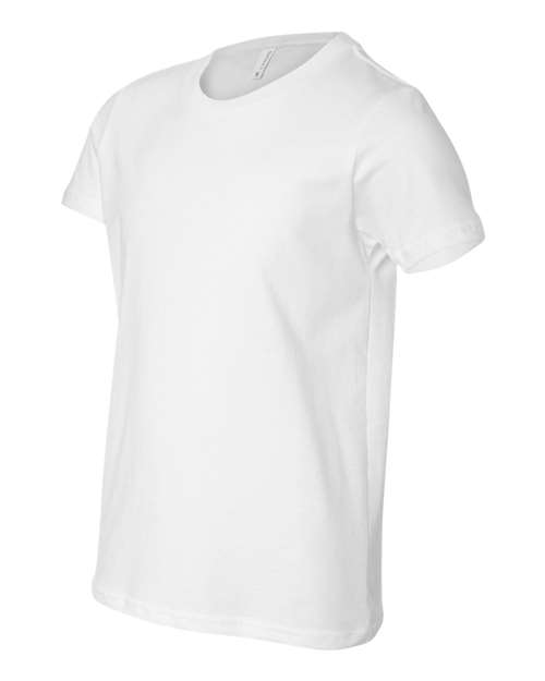 BELLA + CANVAS 3001Y, Youth Jersey Tee, White