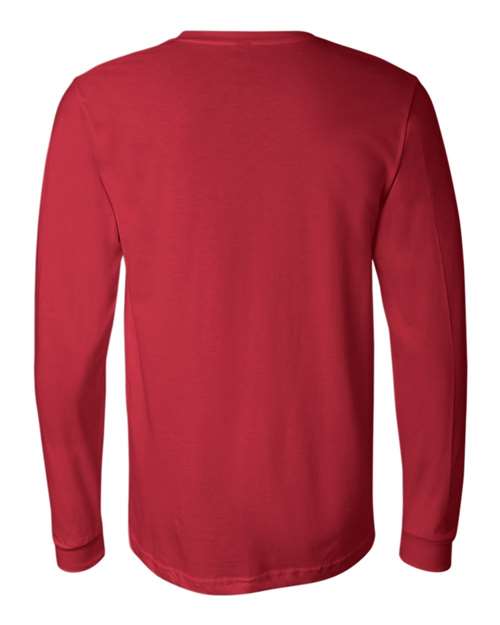 BELLA + CANVAS 3501, Unisex Jersey Long Sleeve Tee, Red