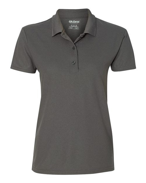 Women's Performance® Double Piqué Polo - - 3470 29360 45800L 5-5.9 oz Antimicrobial Athletics Best Selling Brands Button Down Collar Fitness and Wellness Gildan Golf Moisture-Management No Visible Logos Office Apparel and Workwear Performance Pique Plackets Polos Polos & Knits Polyester - 100% Polyester - Over 50% Regular (5-6 oz) Short Sleeves Side Seams Sport Shirts Tops Welt Collar Womens