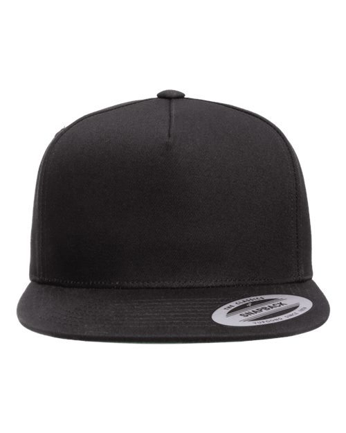Five-Panel Cotton Twill Snapback Cap - - 2522 Black Adjustable 6007 63095 Adjustable Adult Company Store Hats Company Store Headwear Company Store Style Guide Cotton Cotton - 100% Cotton - Over 50% Fitness and Wellness Five-Panel Flat Bills Go To Fashion Hats Headwear High Profiles Mens & Unisex No Visible Logos One Size Open Backs School & Team Snapback Structured YP Classics