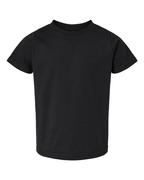 Rabbit Skins 3321, Toddler Fine Jersey Tee, Black