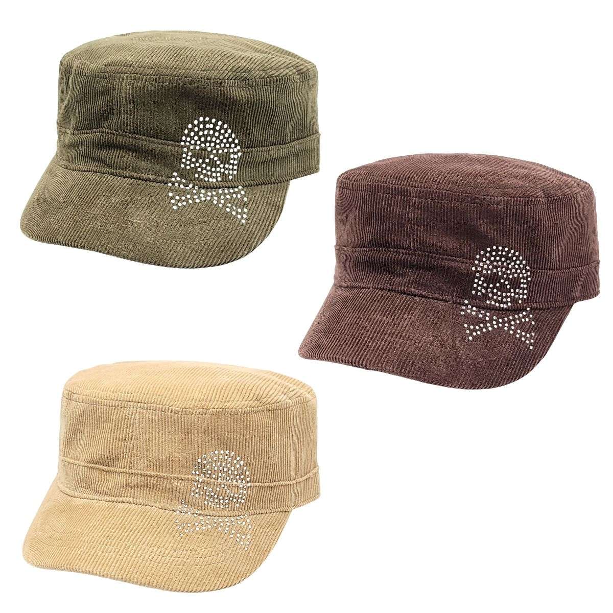 Cadet Cap - 9717, Corduroy, Multi-Coloured Military Cap