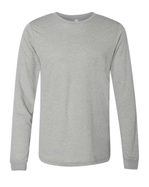 BELLA + CANVAS 3513, Unisex Triblend Long Sleeve Tee, Athletic Grey Triblend