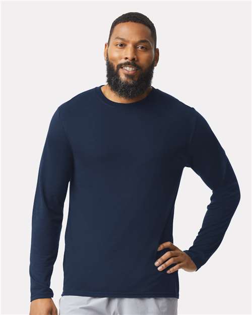 Gildan 42400, Unisex Performance Long Sleeve T-shirt, Navy
