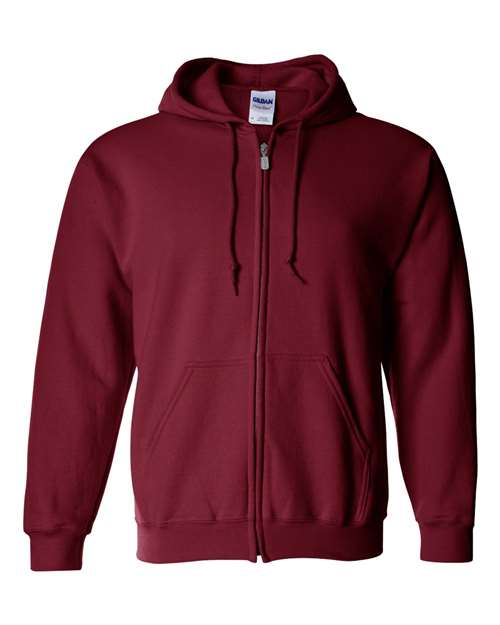 Unisex Heavy Blend™ Full-Zip Hooded Sweatshirt - Cardinal Red -  - 415