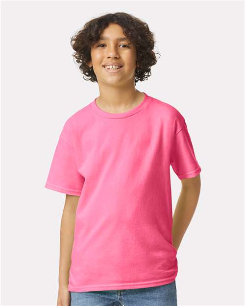 Gildan 2000B, Youth Ultra Cotton T-shirt, Safety Pink