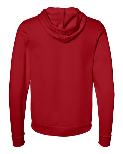 BELLA + CANVAS 3739, Unisex Sponge Fleece Full-zip Hoodie Sweatshirt, Red