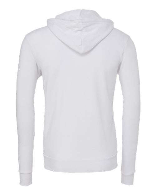 BELLA + CANVAS 3739, Unisex Sponge Fleece Full-zip Hoodie Sweatshirt, White