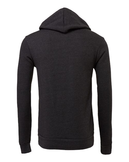 BELLA + CANVAS 3719, Unisex Sponge Fleece Hoodie Sweatshirt, Dark Grey Heather