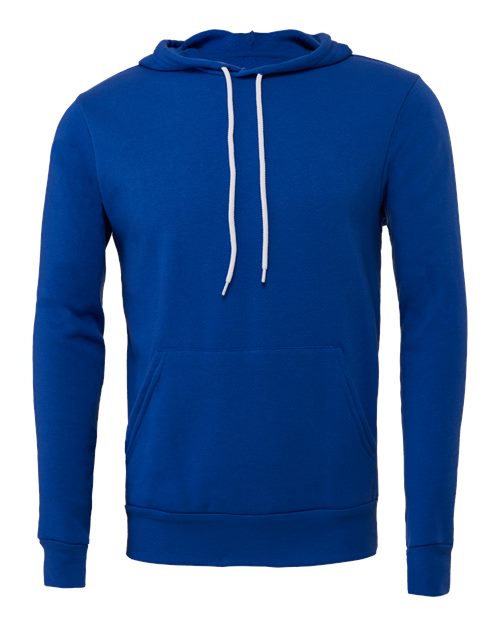 BELLA + CANVAS 3719, Unisex Sponge Fleece Hoodie Sweatshirt, True Royal