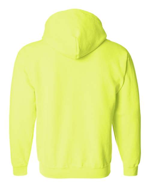 Gildan 18600, Unisex Heavy Blend Full-zip Hooded Sweatshirt, Safety Green