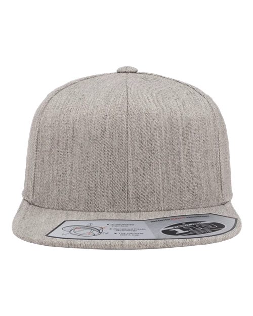 Flexfit 110F, 110 Snapback Cap, Heather Grey
