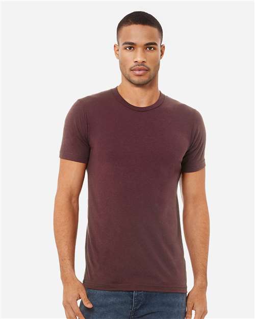 BELLA + CANVAS 3413, Triblend Tee, Maroon Triblend