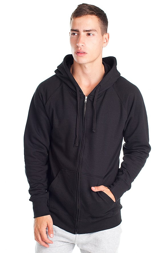 M220 BLACK 330 GSM 50 poly / 50 cotton Zip Up Hoodie