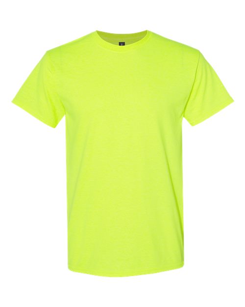 Gildan 5000, Unisex Heavy Cotton T-shirt, Safety Green