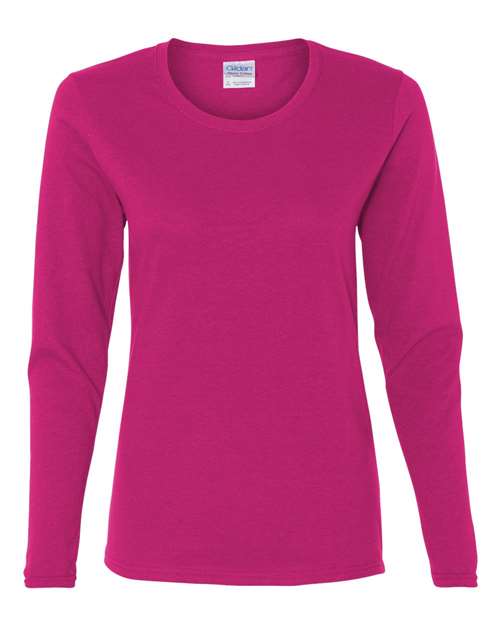Women’s Heavy Cotton™ Long Sleeve T-Shirt - - 2690 Heliconia 2XL 5-5.9 oz 5400L 82060 Best Selling Brands Cotton - 100% Cotton - Over 50% Crewneck Gildan Go To Basics Jersey Long Sleeves Missy No Visible Logos Regular (5-6 oz) School & Team Side Seams T-Shirts T-Shirts - Long Sleeve Tops Womens