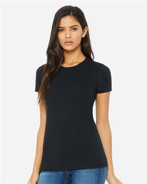 Women's Slim Fit Tee - Solid Black Blend -  - 2020