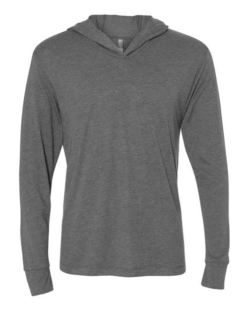 Unisex Triblend Hooded Long Sleeve Pullover T-Shirt - - 3222 Premium Heather S 4-4.9 oz 6021 82018 Adult Athletics Best Selling Brands Blends CA New ab Cotton Cotton - Combed Cotton - Ringspun Fashion T-Shirts Fitted Garment Washed Go To Fashion Hooded Jersey Light (Under 5 oz) Long Sleeves Mens & Unisex Next Level Next Level Triblend and Sueded No Visible Logos Polyester Pullovers Rayon Side Seams T-Shirts T-Shirts - Long Sleeve Tagged Tops Triblends Unisex