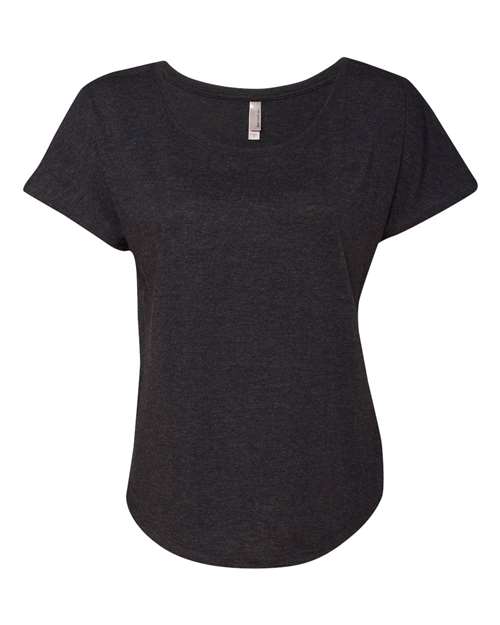 Next Level 6760, Women’s Triblend Dolman Tee, Vintage Black