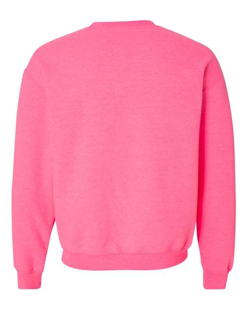 Gildan 18000, Unisex Heavy Blend Crewneck Sweatshirt, Safety Pink